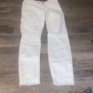 Distressed White YMI Jeans Sz 3